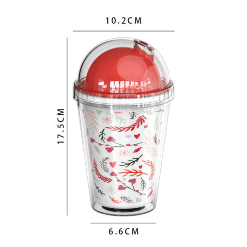 12oz 350ml double wall reusable plastic cups 2