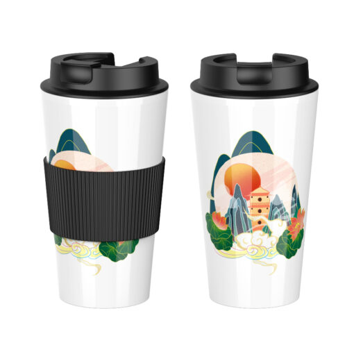 16oz 450ml double wall coffee cup travel reusable 9