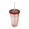 16oz 450ml double wall reusable tumbler with straw and lid 1