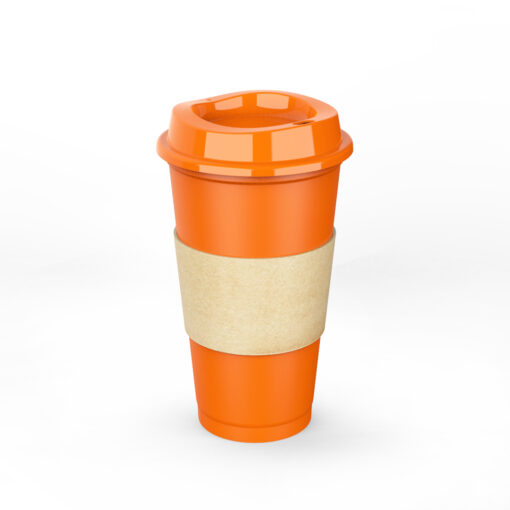 16oz single wall reusable coffee cups with lid 1