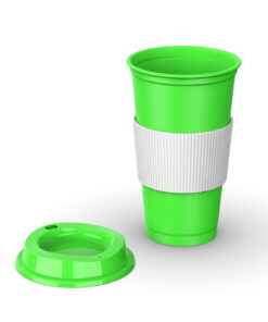 16oz single wall reusable coffee cups with lid 3