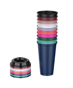 16oz single wall reusable coffee cups with lid 4