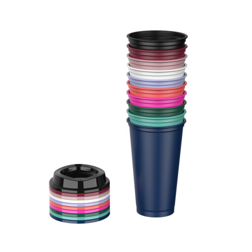 16oz single wall reusable coffee cups with lid 4