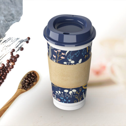 16oz single wall reusable coffee cups with lid 7