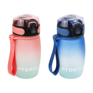 400ml Water Bottles with Times to Drink and Straw 5