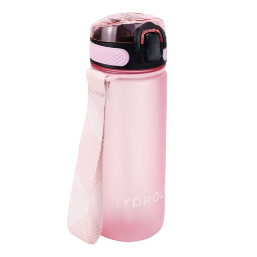 600ml Water Bottles with Times to Drink and Straw 2