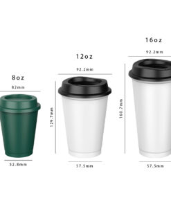 8oz 250ml single wall coffee cups reusable with lid 2