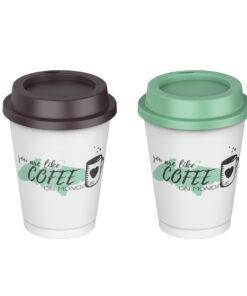 8oz 250ml single wall coffee cups reusable with lid 8