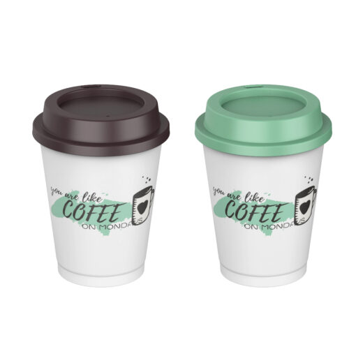 8oz 250ml single wall coffee cups reusable with lid 8