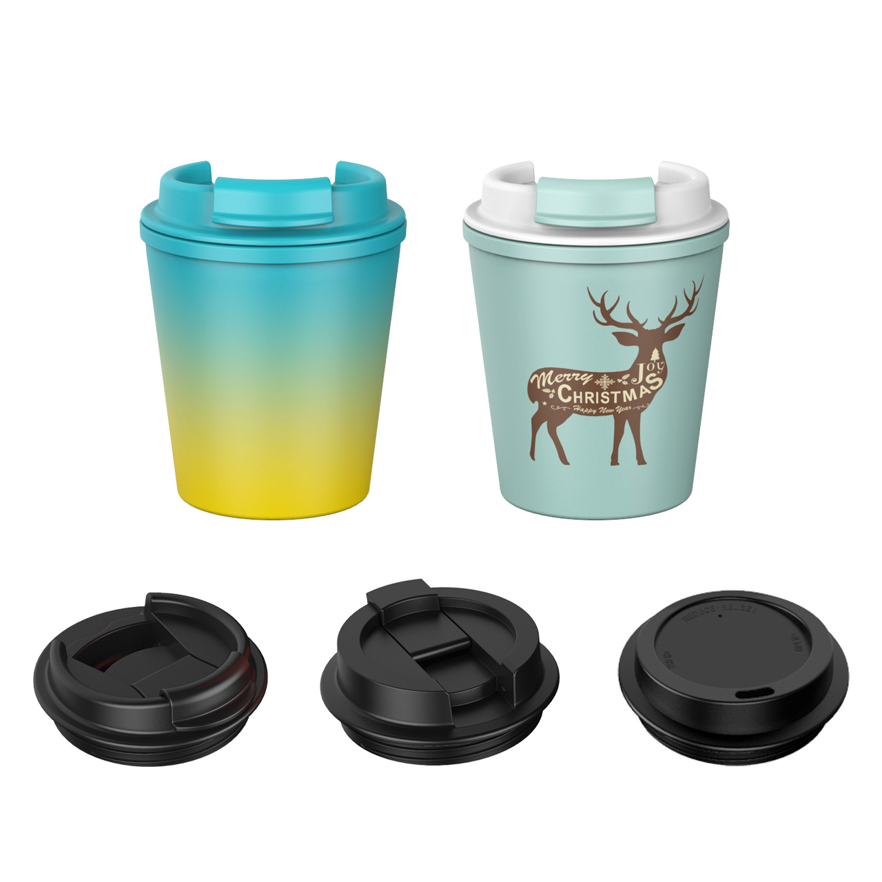 8oz reusable hot cups with lids 14