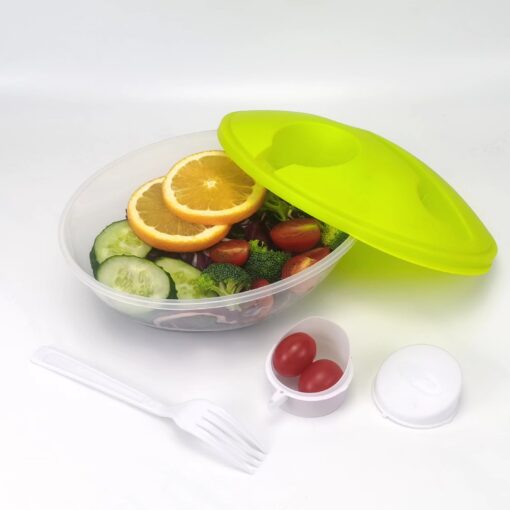 1200ml plastic salad box with leak proof salad dressings container 8