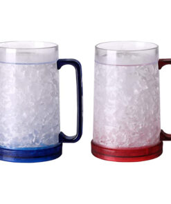 16oz double wall gel beer mugs freezer iced 1