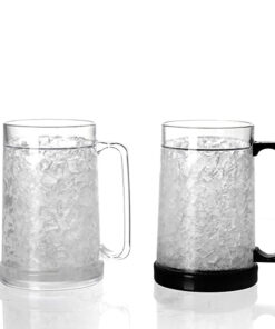 16oz double wall gel beer mugs freezer iced 2