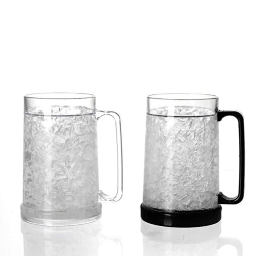 16oz double wall gel beer mugs freezer iced 2