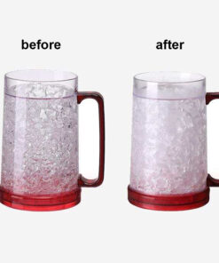 16oz double wall gel beer mugs freezer iced 3