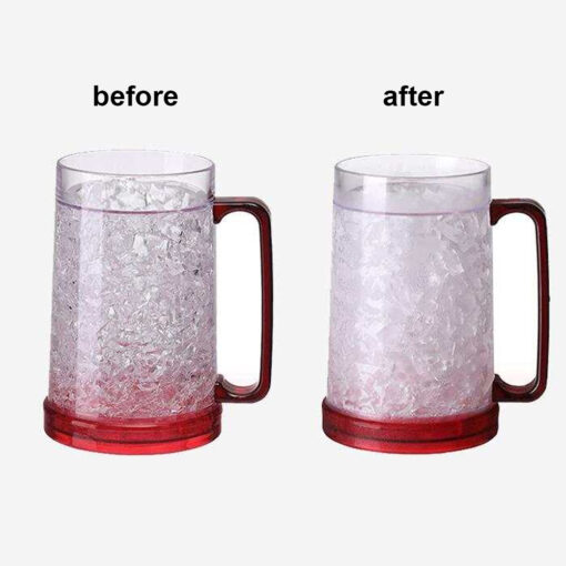 16oz double wall gel beer mugs freezer iced 3