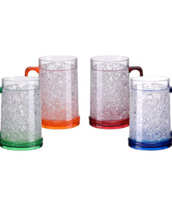 16oz double wall gel beer mugs freezer iced 5