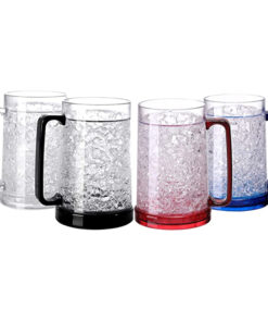 16oz double wall gel beer mugs freezer iced 6