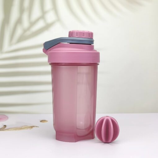 500ml shaker bottles for protein reusable water container 4