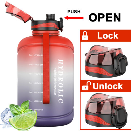 74oz 2200ml BPA free sport drinking bottle daily water intake bottle 12