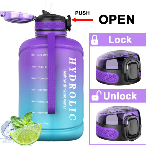 74oz 2200ml Water Bottle with Straw & Time Marker 14