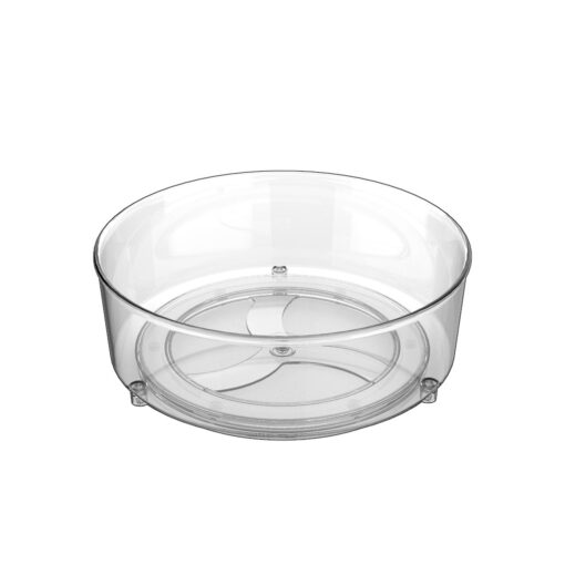 9“ clear space plastic lazy susan cabinet organizer 1