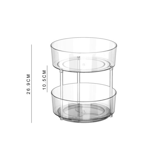 9“ clear space plastic lazy susan cabinet organizer 10