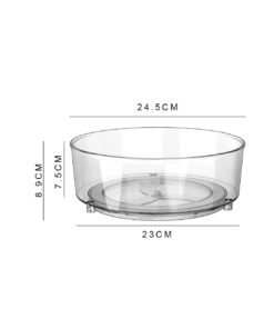 9“ clear space plastic lazy susan cabinet organizer 2