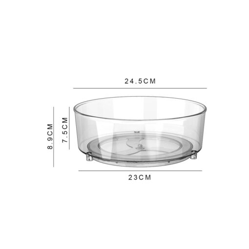 9“ clear space plastic lazy susan cabinet organizer 2