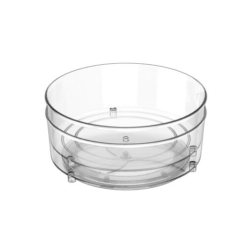 9“ clear space plastic lazy susan cabinet organizer 3