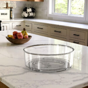 9“ clear space plastic lazy susan cabinet organizer 6