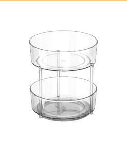 9“ clear space plastic lazy susan cabinet organizer 9