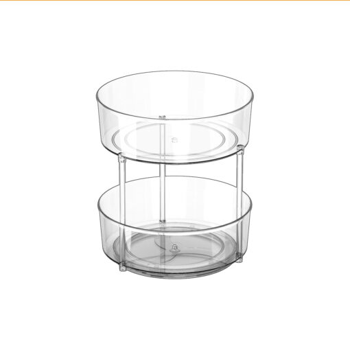 9“ clear space plastic lazy susan cabinet organizer 9