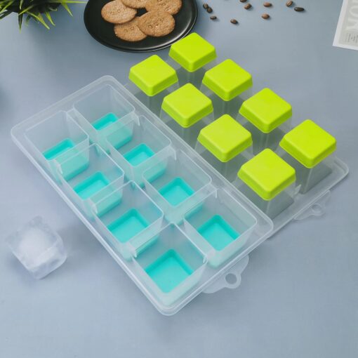 BPA Free Silicone Ice Cube Tray molds for Freezer 5