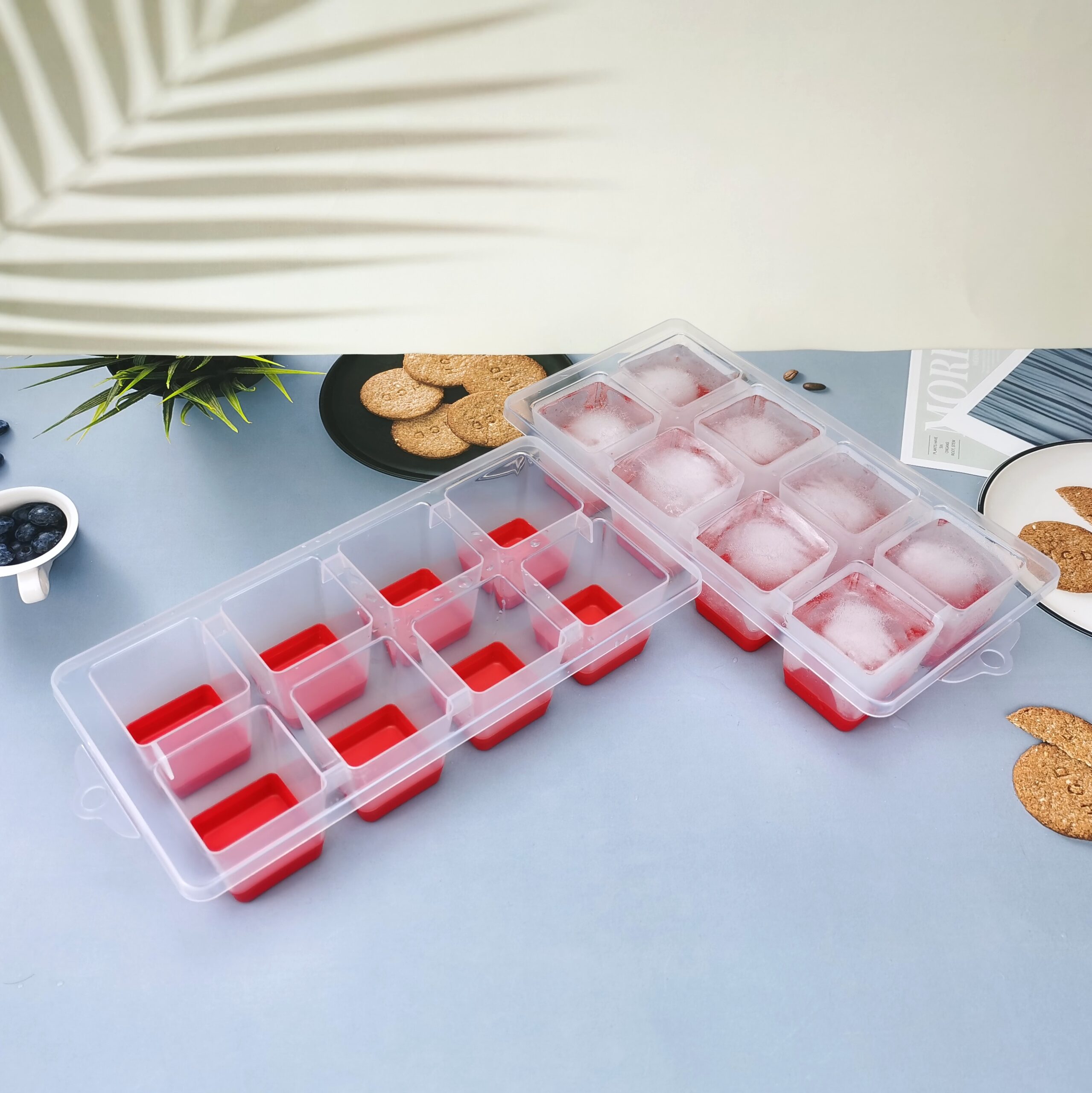 BPA Free Silicone Ice Cube Tray molds for Freezer 7