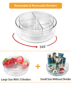 Plastic Condiment Spice with Dividers for Cabinet Kitchen Countertop 13