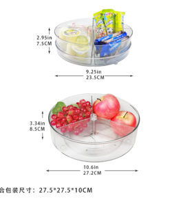 Plastic Condiment Spice with Dividers for Cabinet Kitchen Countertop 2