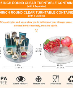 Plastic Condiment Spice with Dividers for Cabinet Kitchen Countertop 3